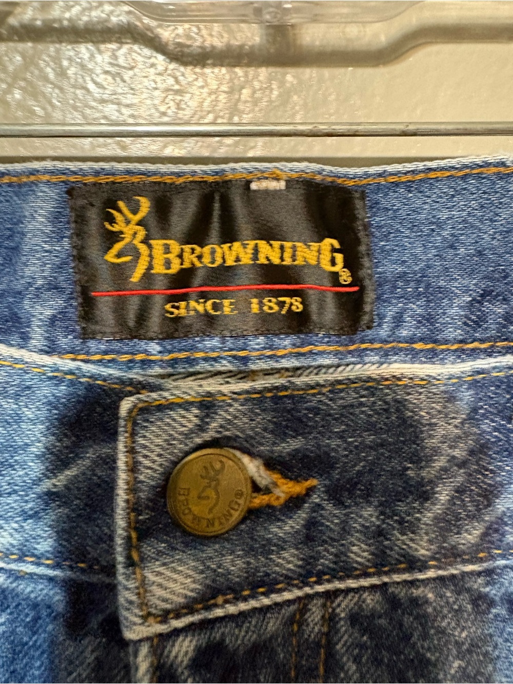 Browning Two-Tone Blue and khaki Straight Jeans Size 34/34 - Picture 2 of 14